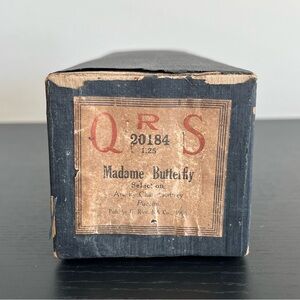 QRS Piano Roll Madame Butterfly 20184 Jumbo Antique 1906 RARE
